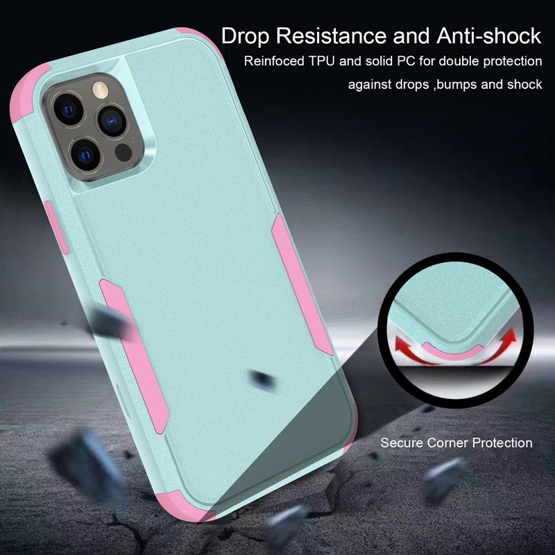 3-слойный чехол для iPhone 15, 14, 13, 12, 11 Pro Max Mini XR XS Max 8, 7 15Plus SE, 2020, роскошная броня, противоударные мягкие бамперы, твердый чехол