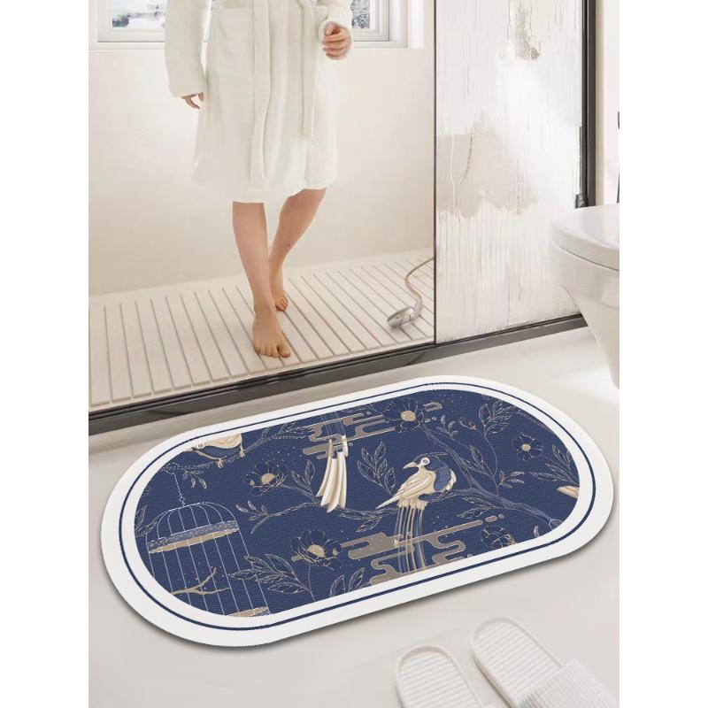 Washroom Doorway Moisture-wicking Mat Soft Diatom Mud Home Technology Cloth Bathroom Non-slip Mat Foot Toilet Quick Drying Mat