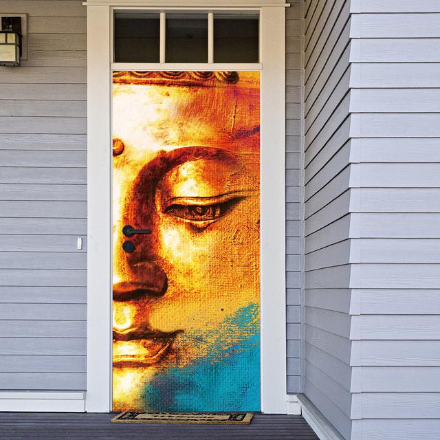 29 стилей DIY дверь художественная роспись наклейка гостиная коридор вход раздвижные двери декоративная живопись пилинг и; Наклеить обои из ПВХ