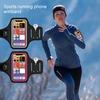 Running Sports Phone Armband Bag with Pocket for Earbuds Car Keys Reflective Arm Strap Sweat-proof Mobile Phone Holder Arm Bag Outdoor Jogging