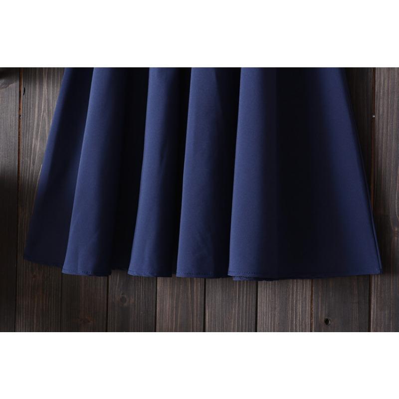 Летняя женская юбка трапециевидного силуэта в студенческом стиле, свежая литературная юбка средней длины с поясом