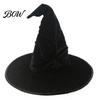 Festival Party Headwear Halloween Witch Wizard Hat, Adult Kids Cosplay Cone Hat with Spider Pointed Web Star Decor, Gothic Costume Prop, Trick