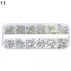 12 Grid 3D DIY Glitter Nail Art Rhinestone Sequins Decoration Manicure Tips