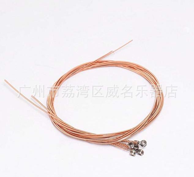 Classical 6-String Wooden Folk Guitar with Brass & Steel Strings