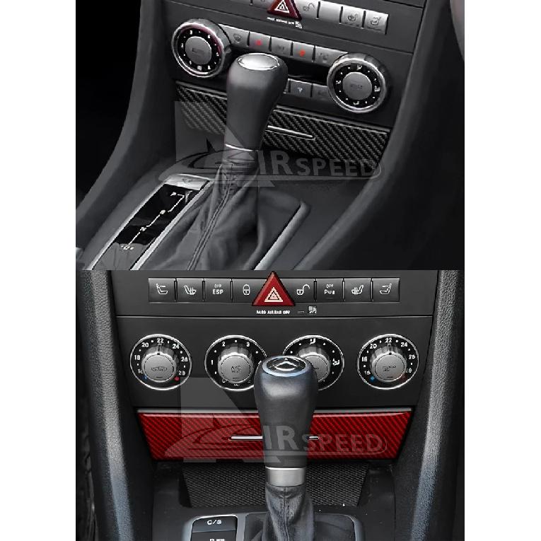 Наклейка из настоящего мягкого углеродного волокна для Mercedes Benz SLK R171 2004 2005 2006 2007 2008 2009 2010 Автомобильная нижняя панель для хранения кондиционера