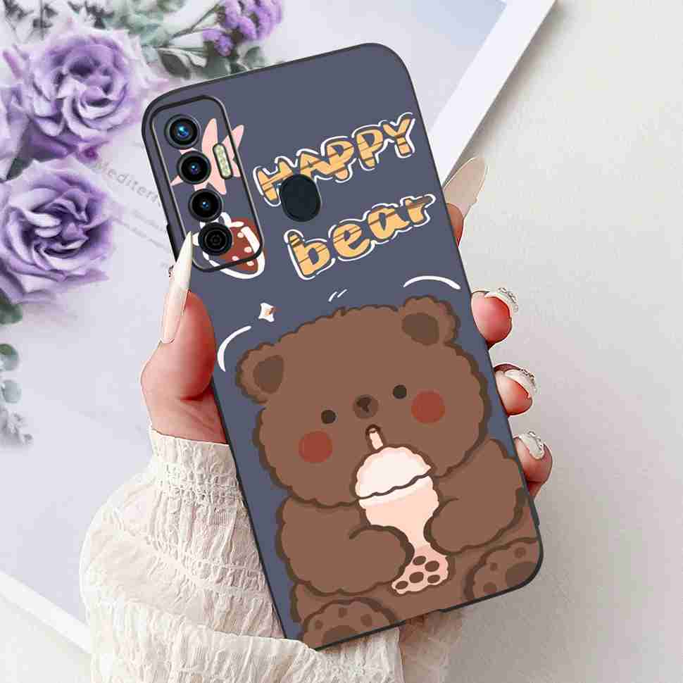 Cute Cat Cover For Tecno Camon 17 Case CG6 CG6j Silicone Soft Protection Shell For Tecno Camon 17 Camon17 Back Cover Casing 6.6"