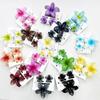 3Pcs/Set New Gradient Hair Claws Sweet Flower Plumeria Flower Hair Clips Acrylic Clamp Hair Accessories Summer