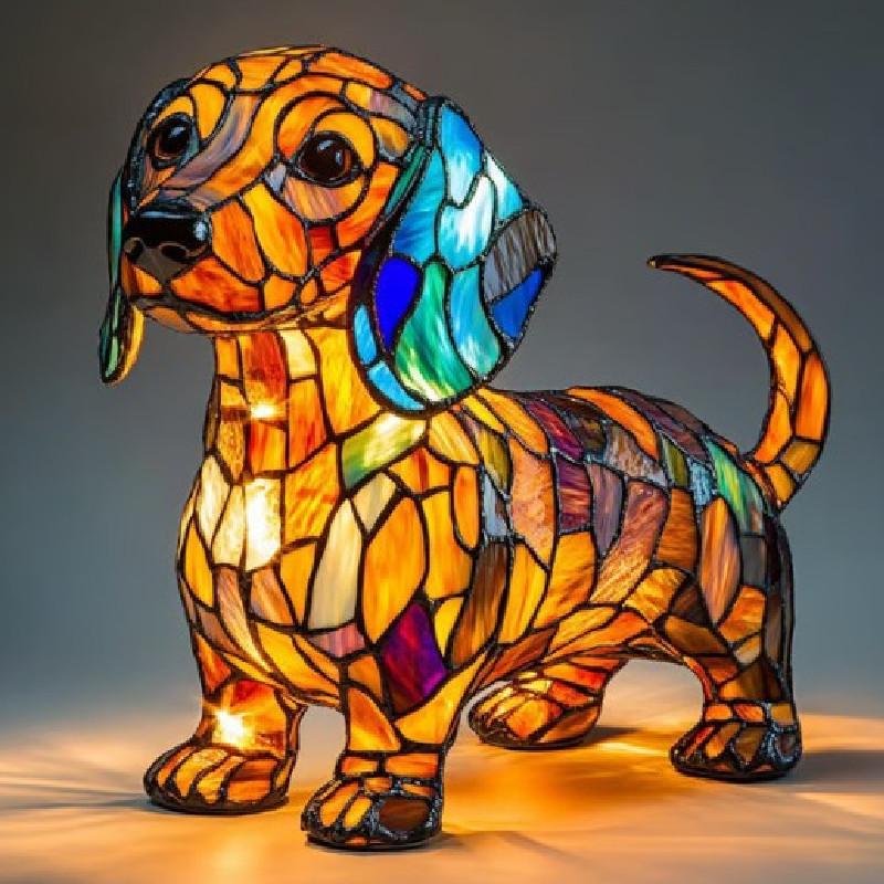 Creative Panda Dolphin Lion Leopard Dog Animal Resin Led Night Light Ornament For Desk