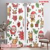 2pcs,2D Plane Printing Contemporary Curtains Cute Santa Christmas_a 100% Polyester (without Rod) Gifts for Living Room, Bedroom,