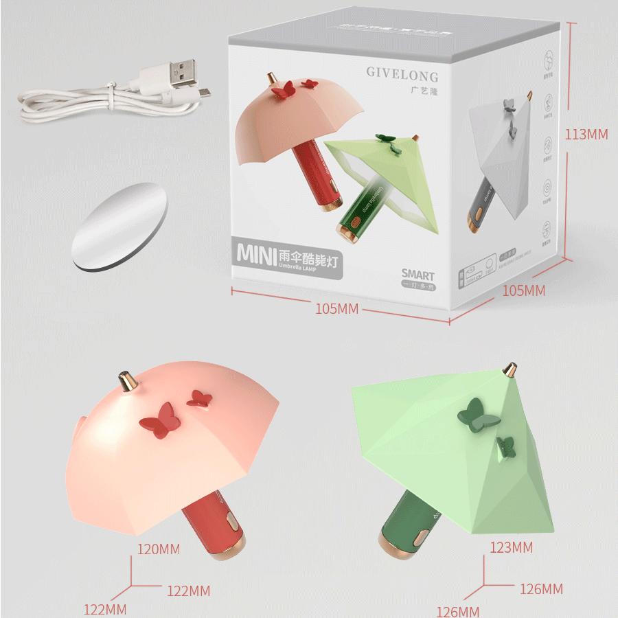 Зонт мини-ночник Usb перезаряжаемый светильник для учебы и чтения книг портативный фонарик ночник магнитная наклейка настольная лампа
