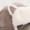 Female Winter Cat's Ears (Steamed Cat-ear Shaped Bread) Lei Feng Hat Plush Thickened Warm Hat Windproof Outdoor Riding Ear Cap