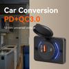 Автомобильное зарядное устройство 12-24 В, 18 Вт PD QC3.0, автомобильные USB-порты для зарядки со светодиодной подсветкой, гнездо для крепления на панель с плоской поверхностью для автомобиля, лодки, морской пехоты