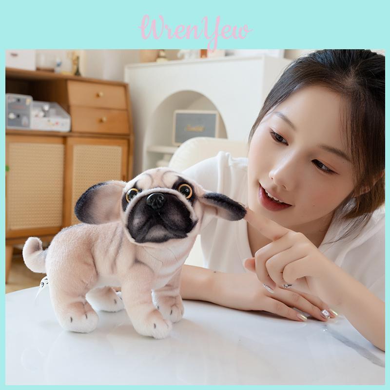 Realistic Small Dog Plush Toy Collection Featuring Chihuahua Husky And Pug Designs