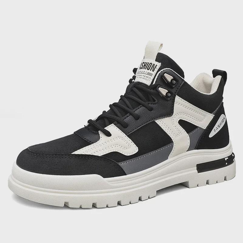 Мужские осенне-зимние ботинки Martin: Модные рабочие и повседневные высокие корейские кроссовки