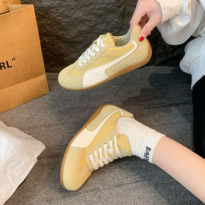 Женские немецкие кроссовки на плоской подошве 2025 новая весна и осень маленькие белые туфли популярные спортивные женские туфли универсальные Forrest G