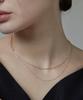 Серебряное многослойное колье Dmoment Ciare из двух нитей (Серебро 925)