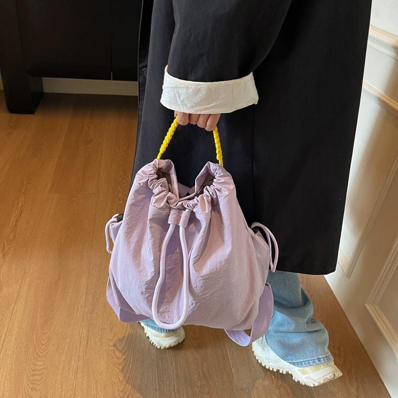 Простая наплечная сумка женская осенняя новая модная большой вместимости сумка-мессенджер на шнурке тканевая сумка рюкзак