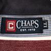Chaps Border Pattern Short Sleeve Polo Shirt LL Bordeaux Kanoko Hiyoku Men's Used