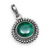 Подвеска ручной работы круглой формы из натурального малахита из стерлингового серебра 925 пробы для женщин и девочек