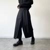 2025 Men Black Harem Pants Black Samurai Pants Men Loose Straight-Leg Pants Chinese Style Male Casual Streetwear Trousers