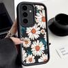 Мультяшный чехол с ромашками для Samsung Galaxy A56 A16 A15 A55 A54 A35 A25 A36 S24 FE S25 Edge S24 S23 S22 Ударопрочный силиконовый мягкий чехол