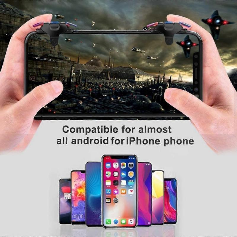 W3J 1 пара триггеров для мобильного игрового контроллера, джойстик для игр на сотовом телефоне s5b, триггер для управления четырьмя пальцами