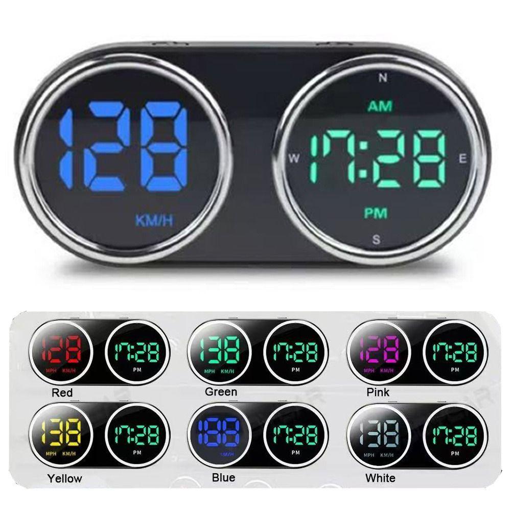 7-цветный GPS-переключатель, автомобильный цифровой спидометр, цифровые часы, измеритель скорости автомобиля, подходит для всех автомобилей