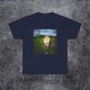 Vintage charm cat 100 cotton printed letter pattern simple loose comfortable Tshirt