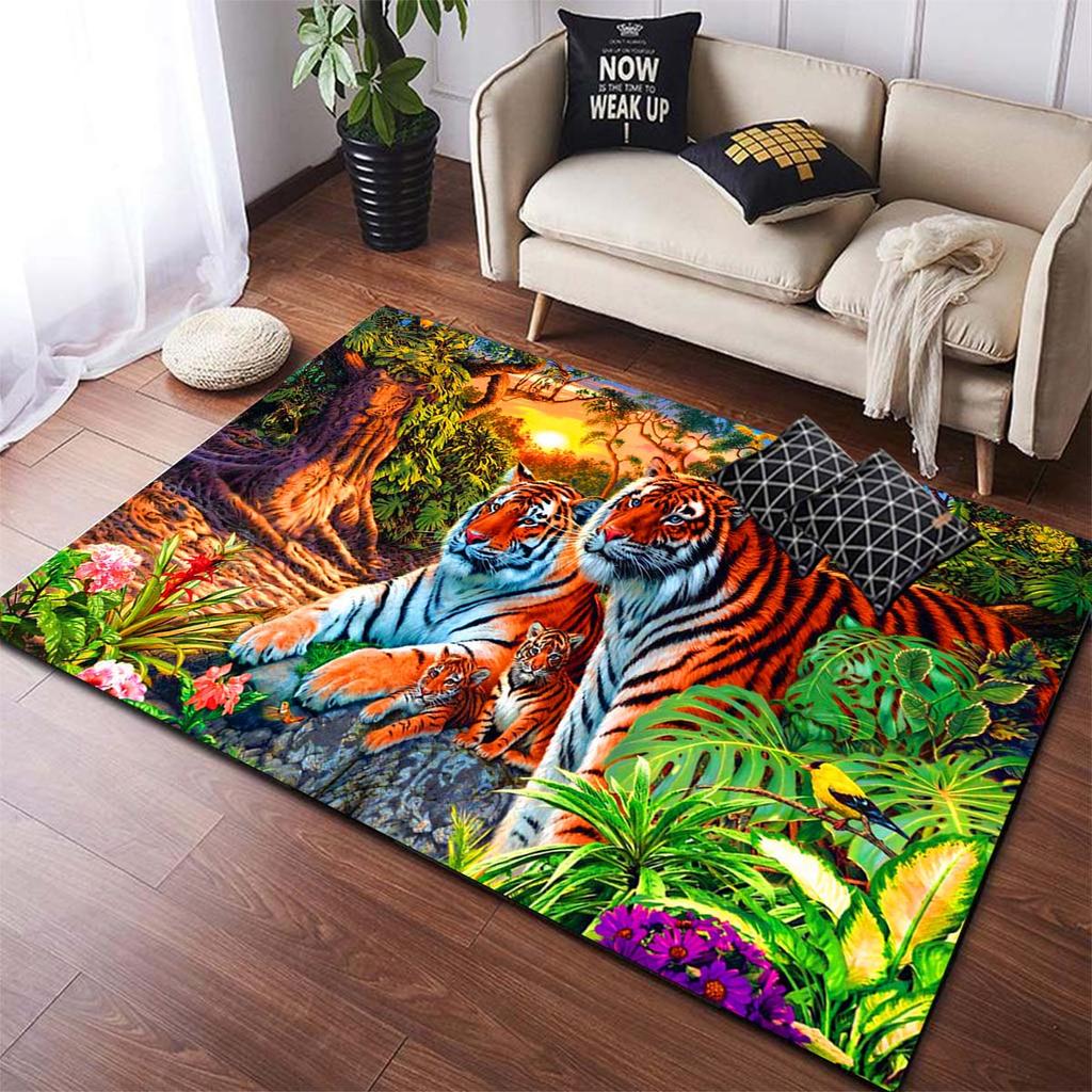 Ковры с принтом тигра, коврики с животными, напольные коврики, коврики и ковер для дома, гостиной, современный прямоугольный ковер