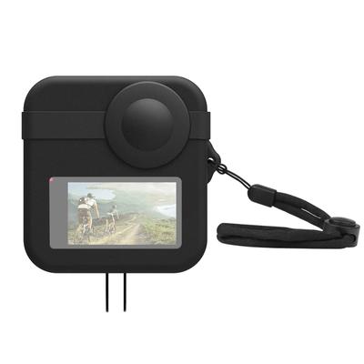 Чехол PULUZ для GoPro Max с двумя крышками объектива + силиконовый защитный чехол для корпуса(черный)