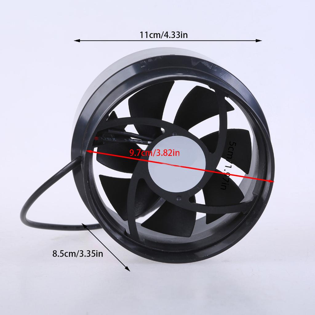 Энергоэффективный 12 В канальный вытяжной вентилятор с редуктором 110 мм на 100 мм, подходящий для ванной комнаты, кухни, домика для домашних животных со скоростью 3600 об/мин