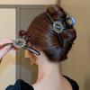Овальная геометрическая заколка, стильная и простая заколка-краб для волос пучок на затылке, женская французская нишевая универсальная заколка, аксессуары для волос