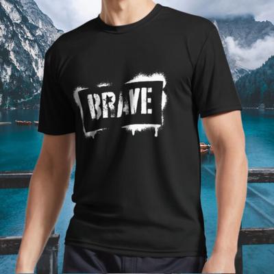 Новая футболка brave Логотип Активная футболка Смешная Размеры от S до 5XL