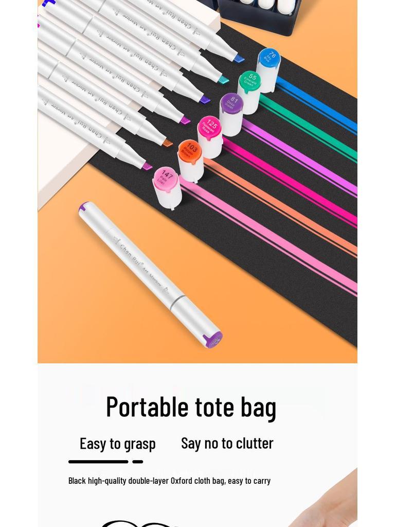 Набор из 48 цветных маркеров для аниме: Светостойкие наносимые слоями акварельные кисти-ручки