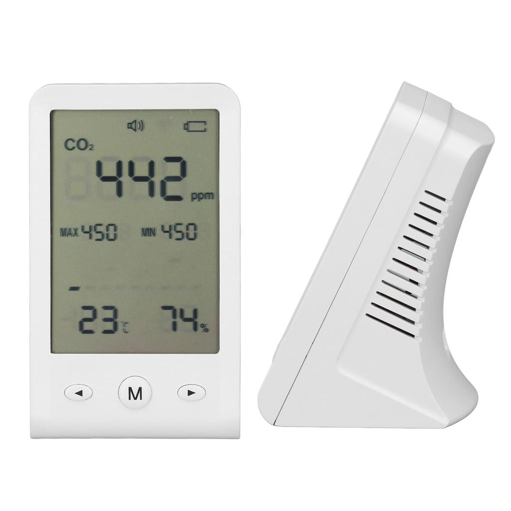 Монитор CO2, термометр, гигрометр, высокоточный настольный детектор CO2, измеритель качества воздуха в помещении с