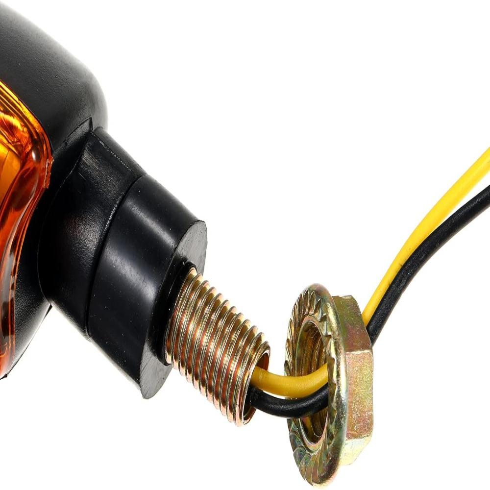 4PCS ABS Casing Turn Signal Indicator Light 8mm Interface Motorbike Indicator Lamp For ATV