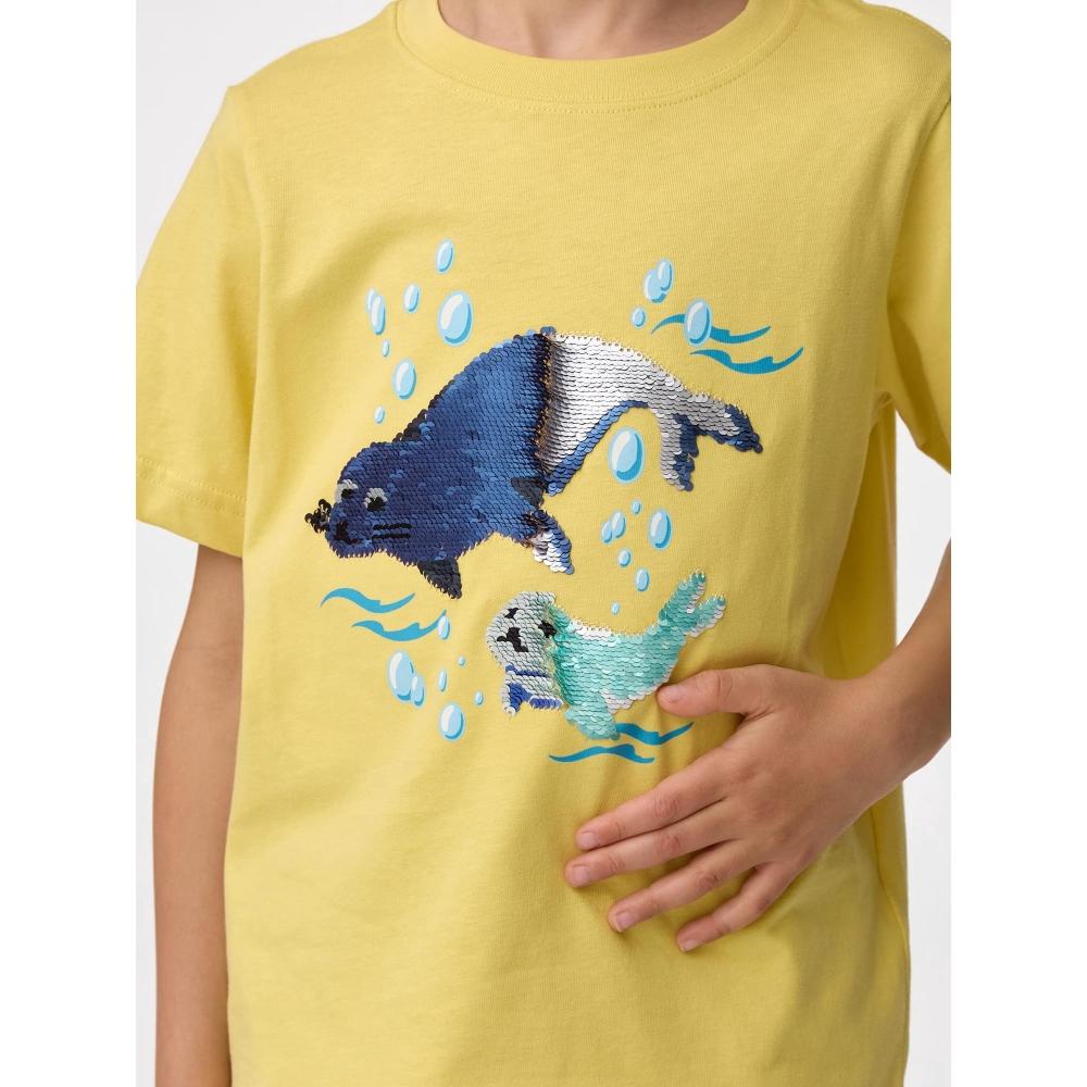 GU by Uniqlo Дети унисекс пайетки T Seal +e