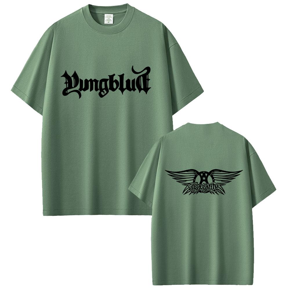 YUNGBLUD Graphic Print Tshirt Men Women Clothing Casual Cotton T Shirt Mens Hip Hop Oversized Short Sleeve Tshirts Streetwear