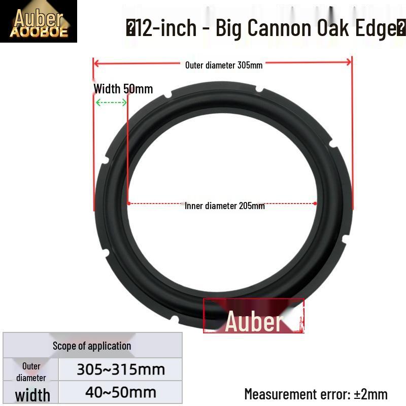 6.5" 8" 10" Speaker Subwoofer Rubber Edge Ring Accessories