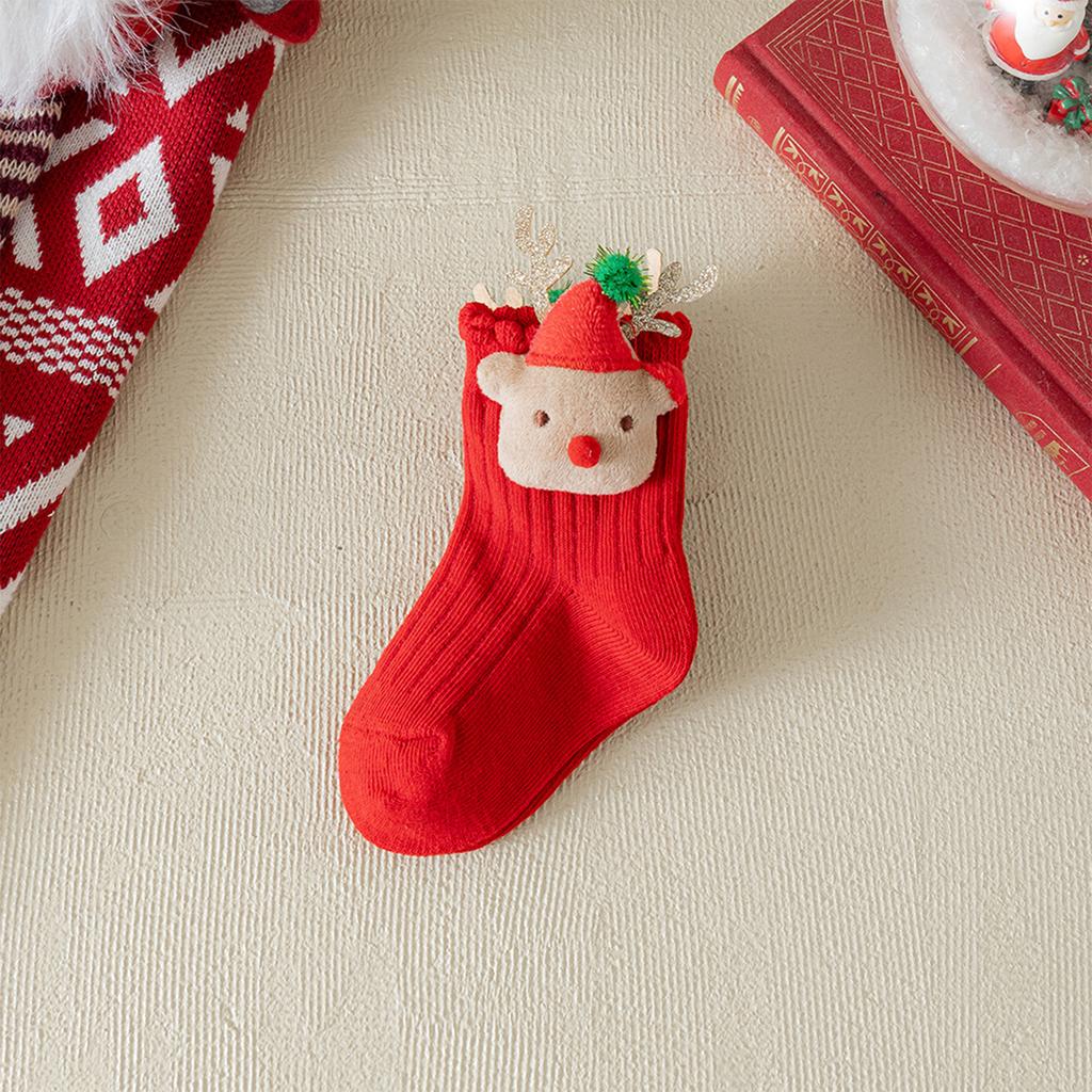 Children's Socks, Middle Socks, Baby, Middle And Small Children, Newborns, Bow, Christmas