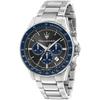 Maserati Sfida Серая Циферблат Металл Серебро Мужские Кварцевые Хронограф R8873640018