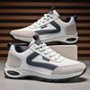 Fashion Men's Casual Running Shoes Spring and Autumn New Inner Heightened White Leather Face Shoes Waterproof Nylon Sole Men's Sneakers