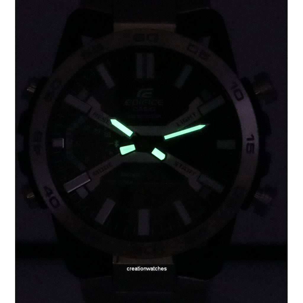 Casio Edifice Sospensione Mobile Link Black Dial Solar ECB-2000D-1A ECB2000D-1 100M Мужские часы