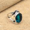 Indicolite Tourmaline Gemstone 925 Sterling Silver Handmade Jewelry Ring For Her