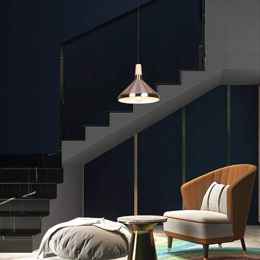 Silver Wood Hanging Ceiling Lamp for Living Room Dining Room