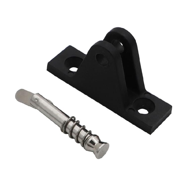 Quick Release Bimini Top Deck Hinge Black Nylon Mounting Base with Screws for Boat Awning and Shade Top Service Work