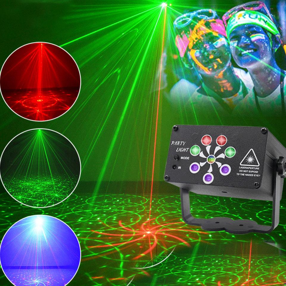 240 моделей RGB светодиодный сценический светильник USB аккумуляторная дискотека вечерние шоу УФ-эффект лазерный проектор лампа для домашней вечеринки Декор КТВ