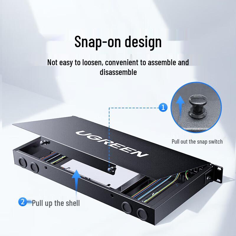 Ugreen NW383 12-портовая терминальная коробка для одномодового оптоволокна с разъемами LC