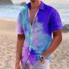 Men'S Casual Loose Fitting Short Sleeved Shirt Fashionable Lapel Shirt Top