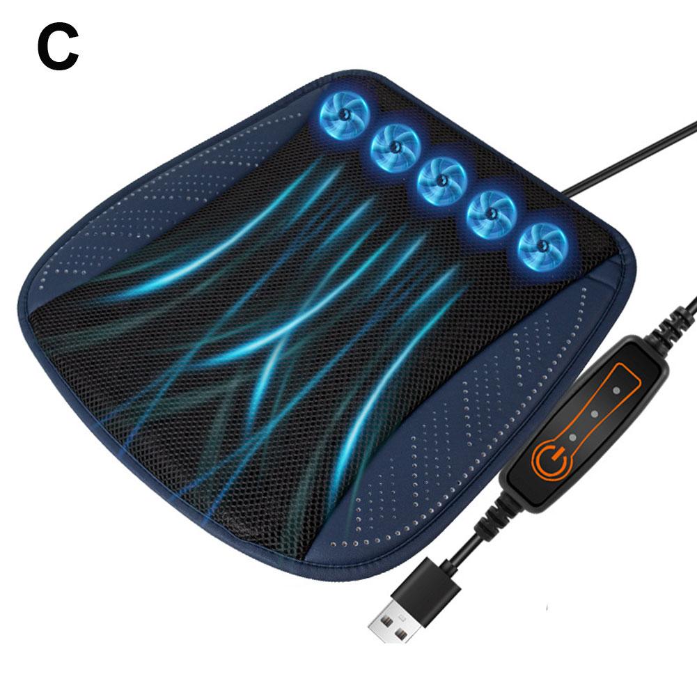 Подушка для сиденья автомобиля с USB-вентилятором, быстро продуваемая, вентилируемая, ледяной шелк, вентилируемая, летняя, охлаждающая, воздушная, чехол для сиденья для Univers